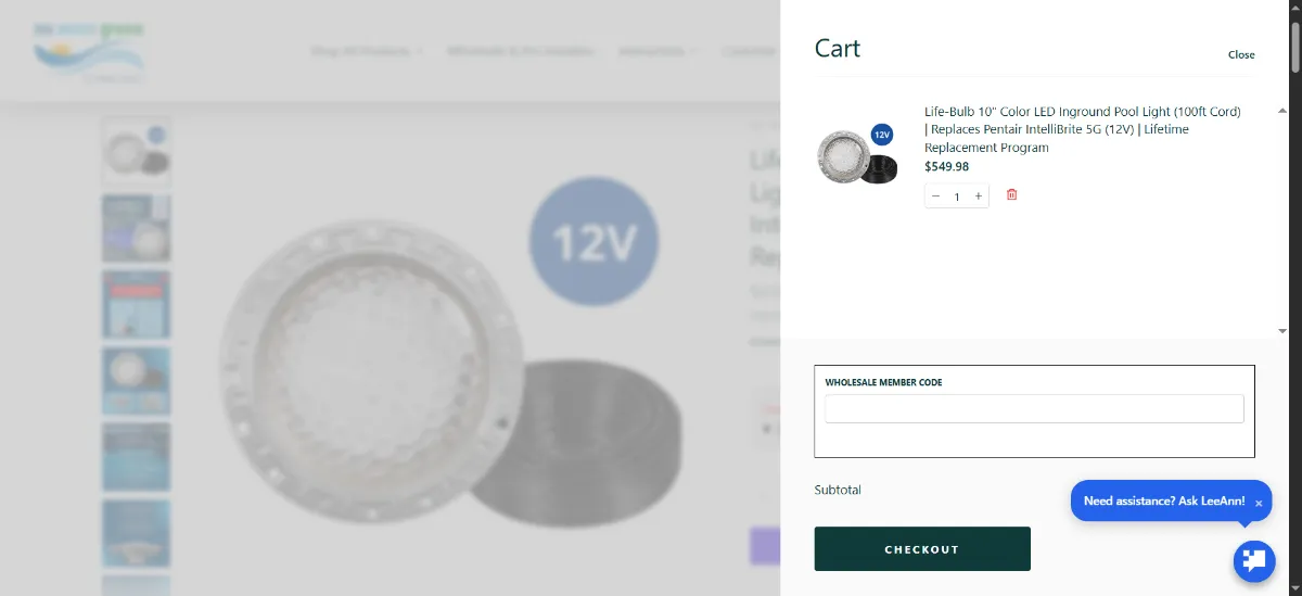 Step 2: Open your cart