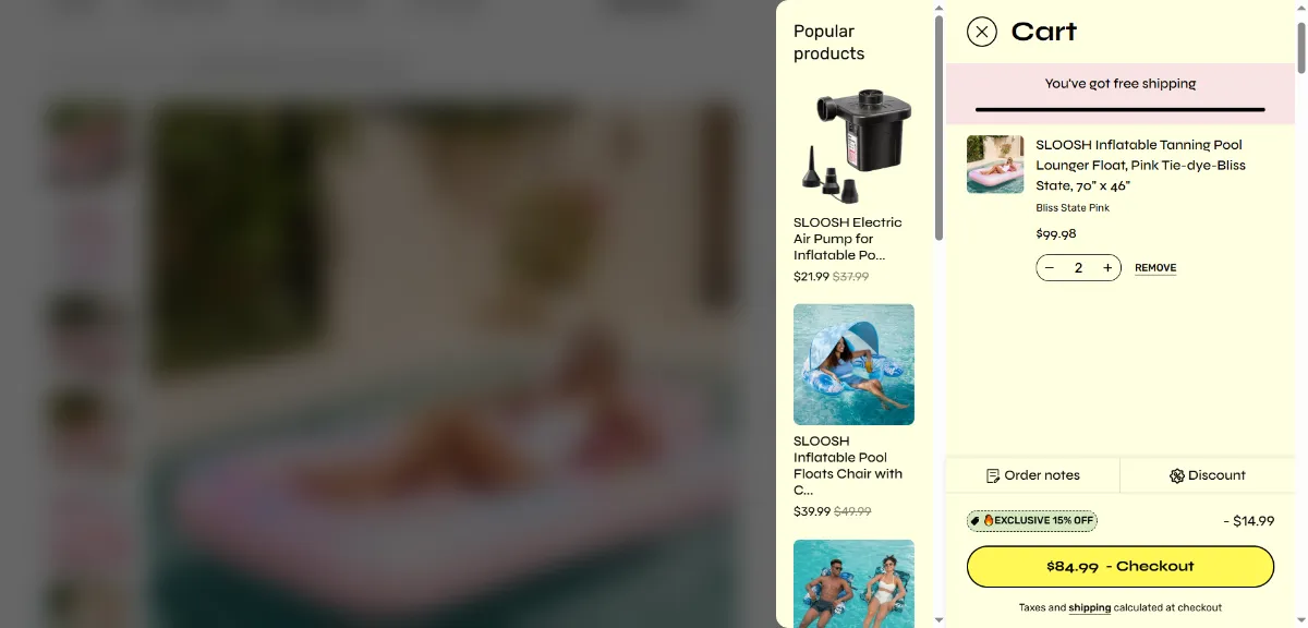 Step 2: Open your cart