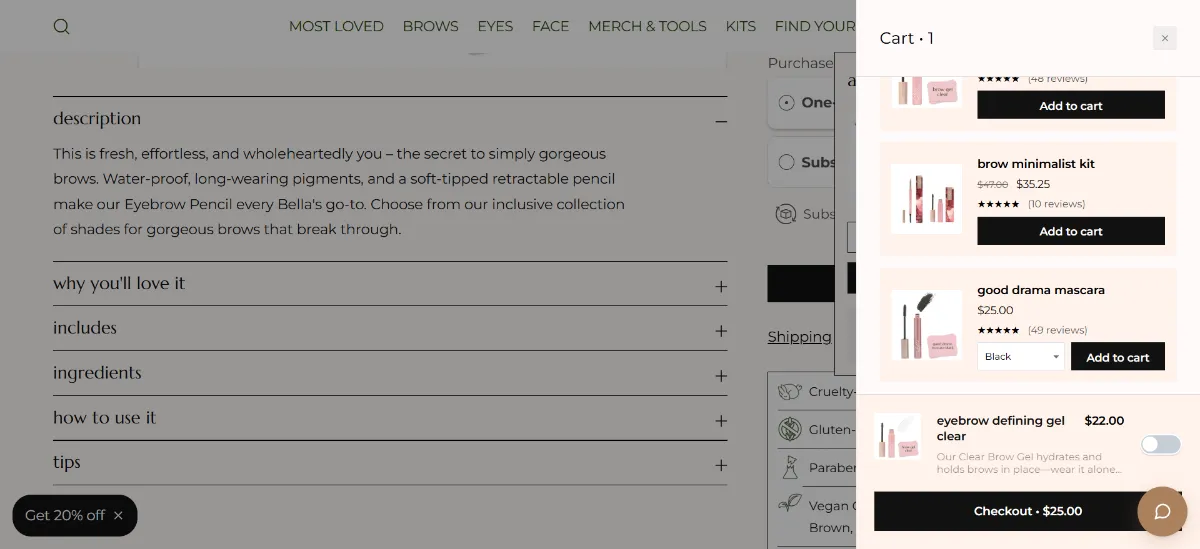 Step 2: Open your cart