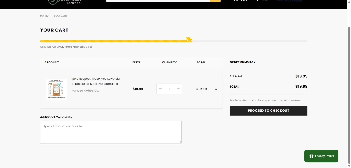 Step 2: Open your cart