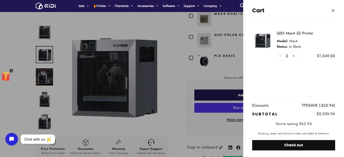 Step 2: Open your cart