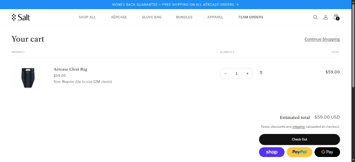 Step 2: Open your cart