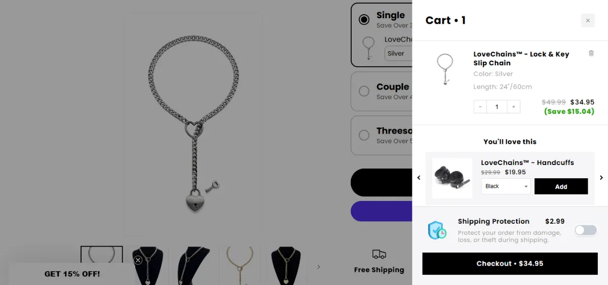 Step 2: Open your cart