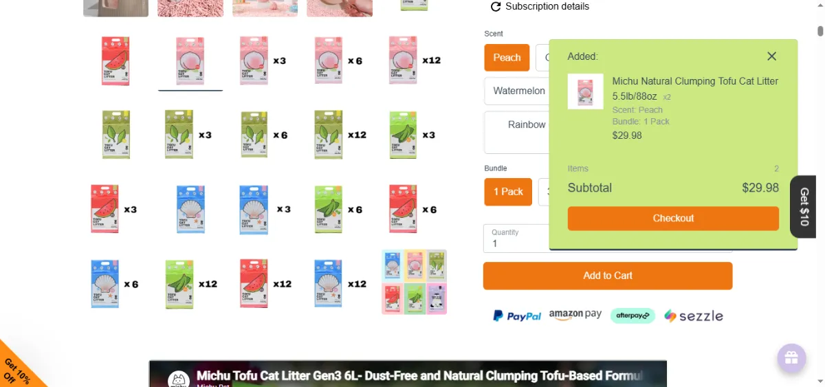 Step 2: Open your cart