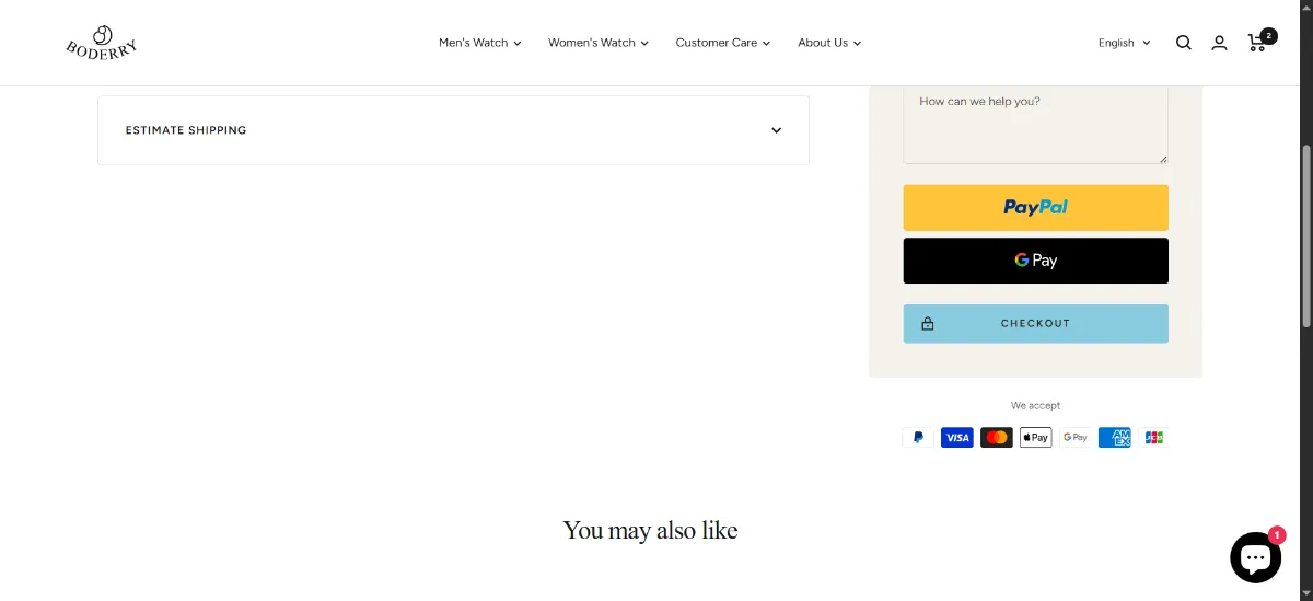 Step 2: Open your cart