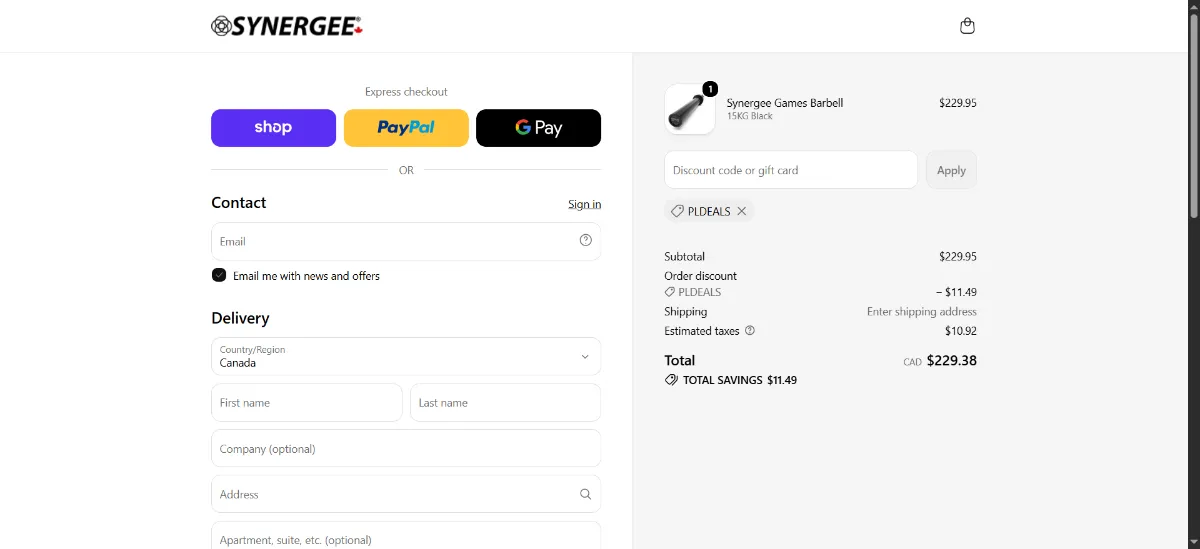 Step 3: Enter PLDEALS at checkout