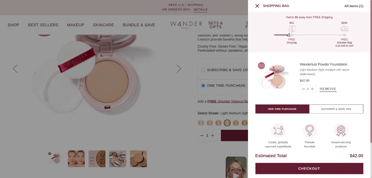 Step 2: Open your cart