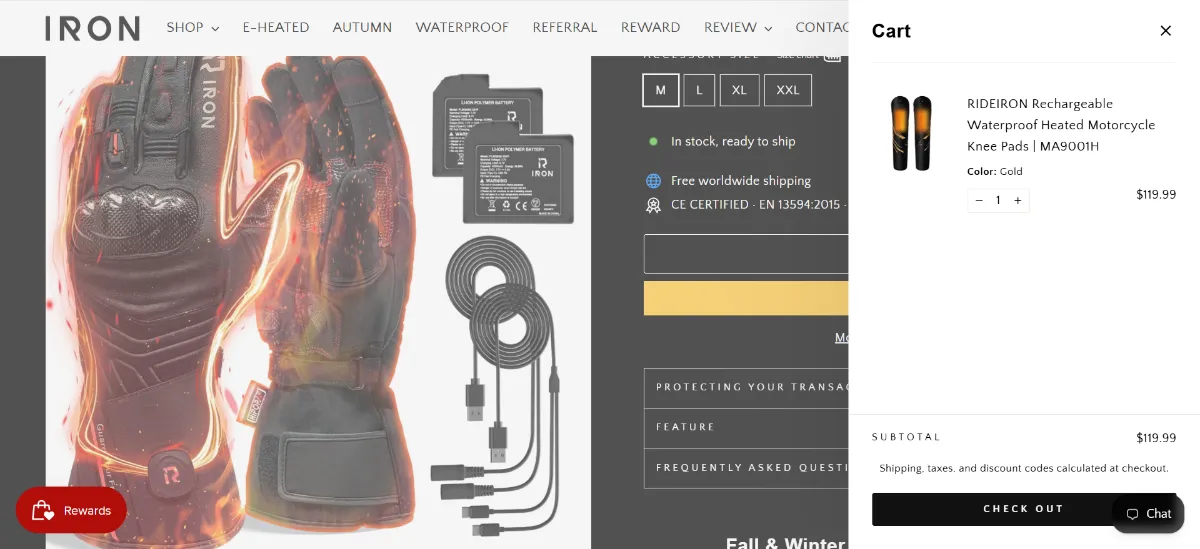 Step 2: Open your cart