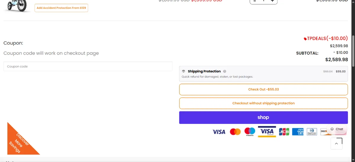 Step 2: Open your cart