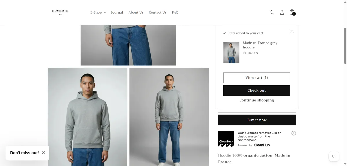 Step 2: Open your cart
