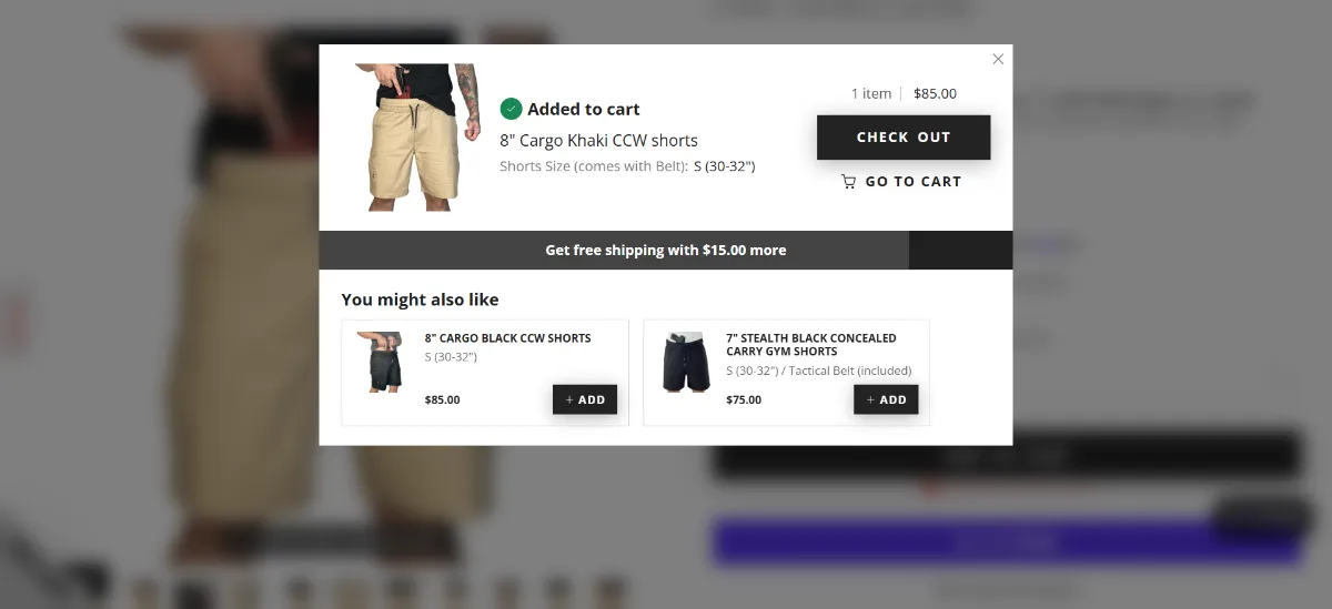 Step 2: Open your cart