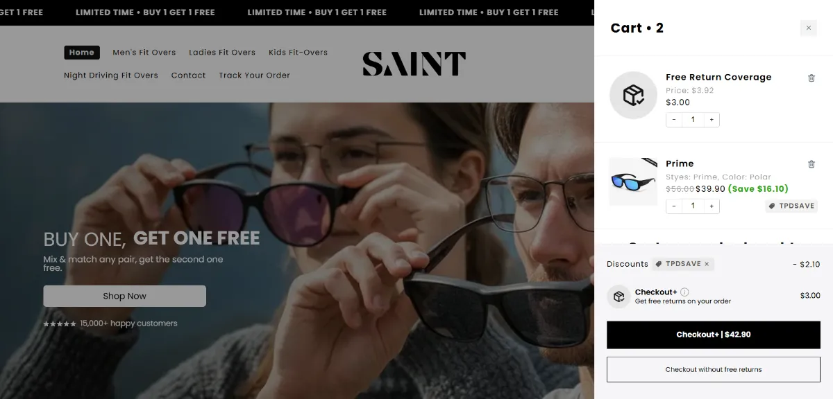 Step 2: Open your cart