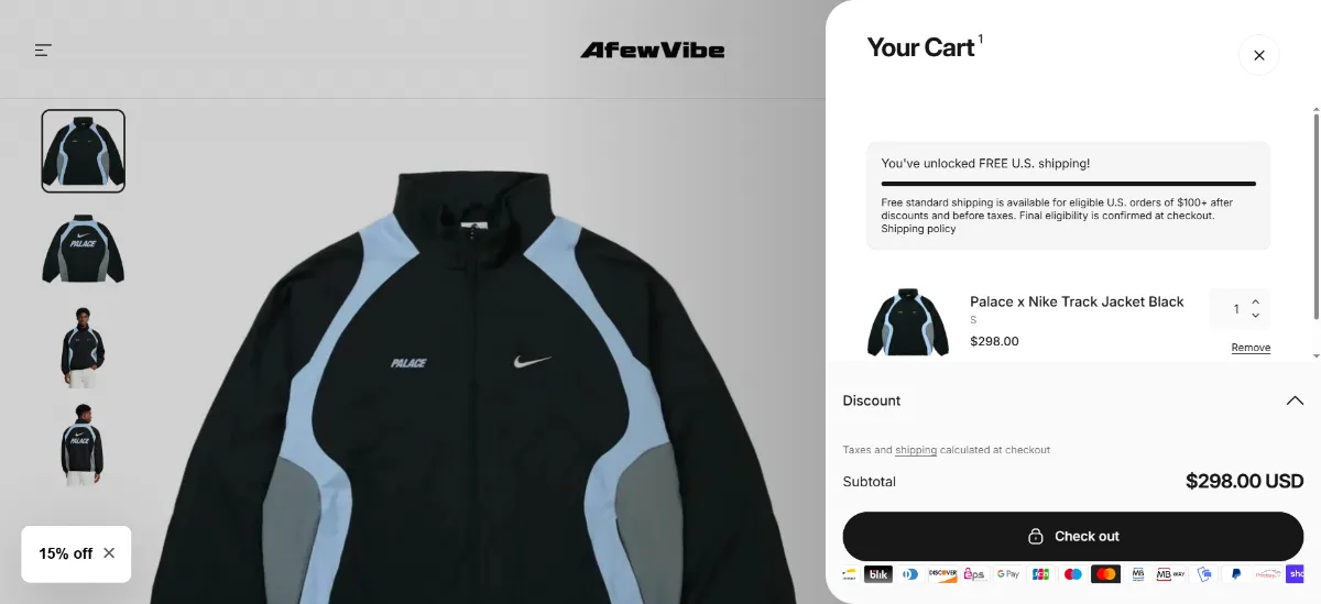 Step 2: Open your cart