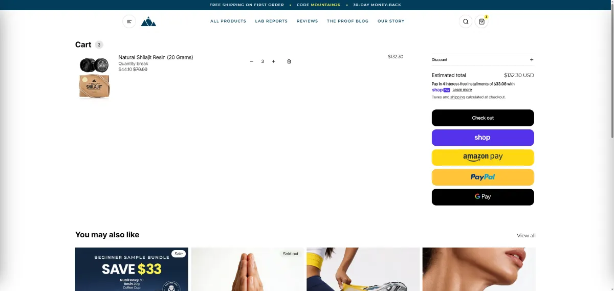 Step 2: Open your cart