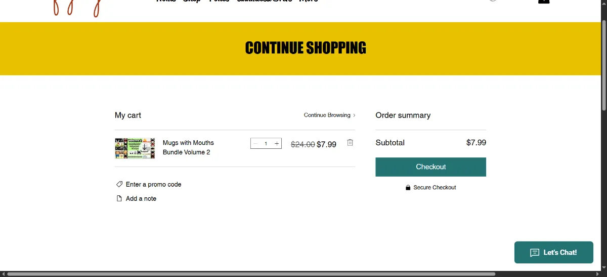 Step 2: Open your cart