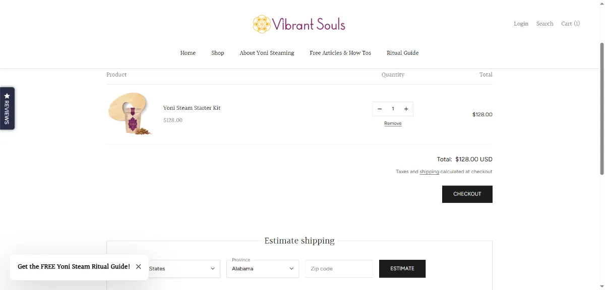 Step 2: Open your cart