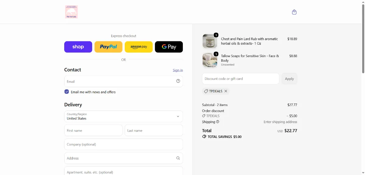 Step 3: Enter TPDEALS at checkout