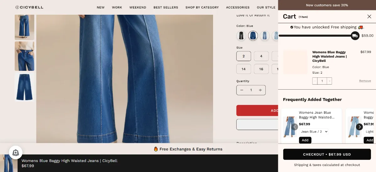 Step 2: Open your cart