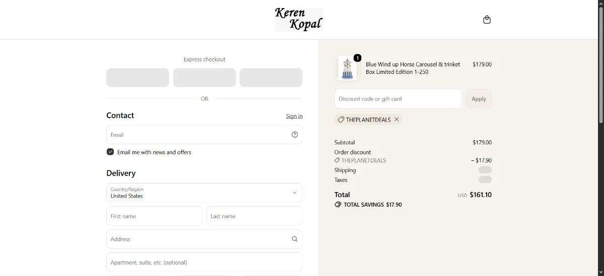 Step 3: Enter THEPLANETDEALS at checkout