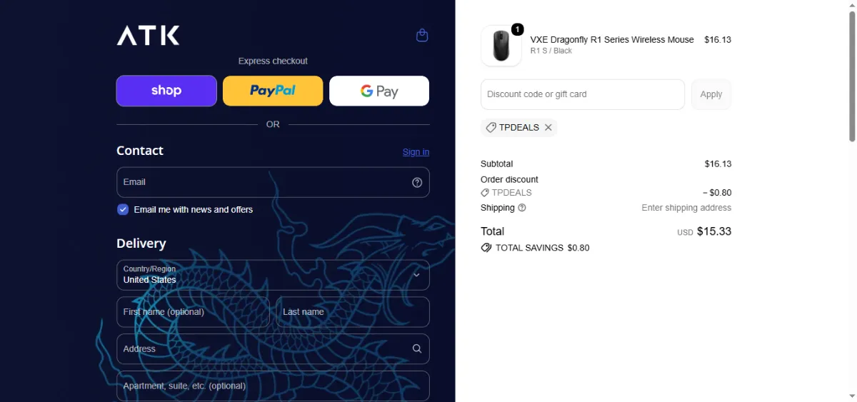 Step 3: Enter TPDEALS at checkout