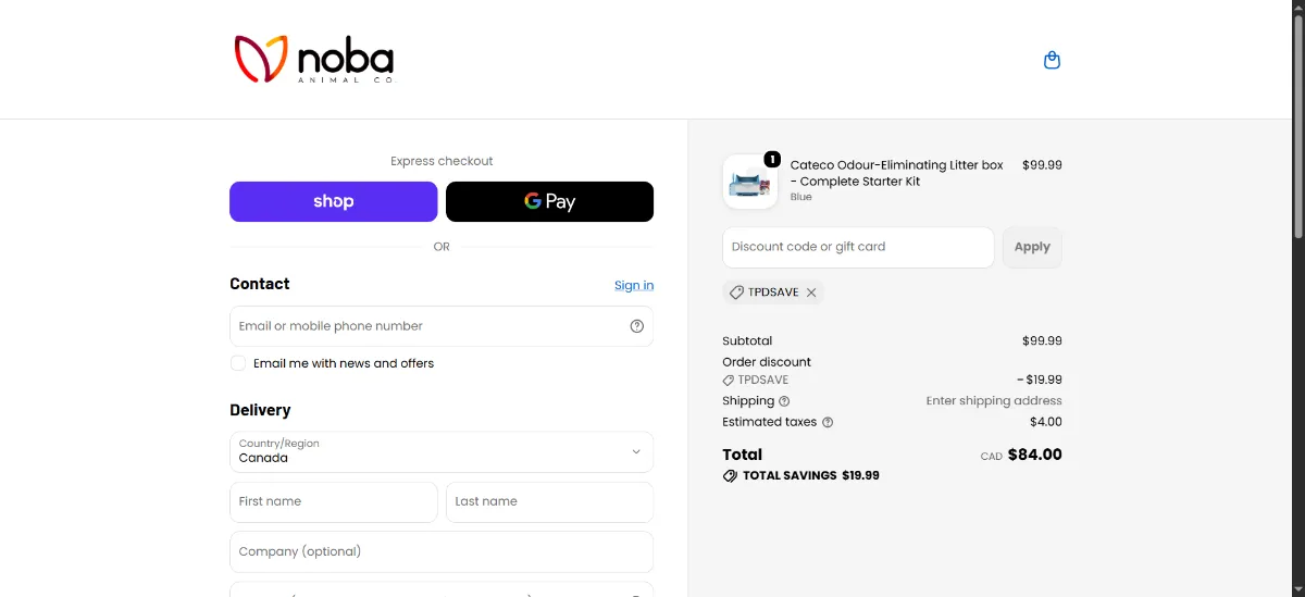 Step 3: Enter TPDSAVE at checkout