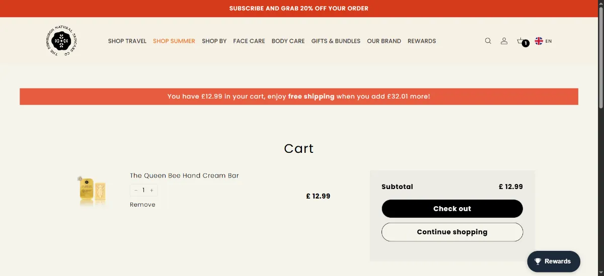 Step 2: Open your cart
