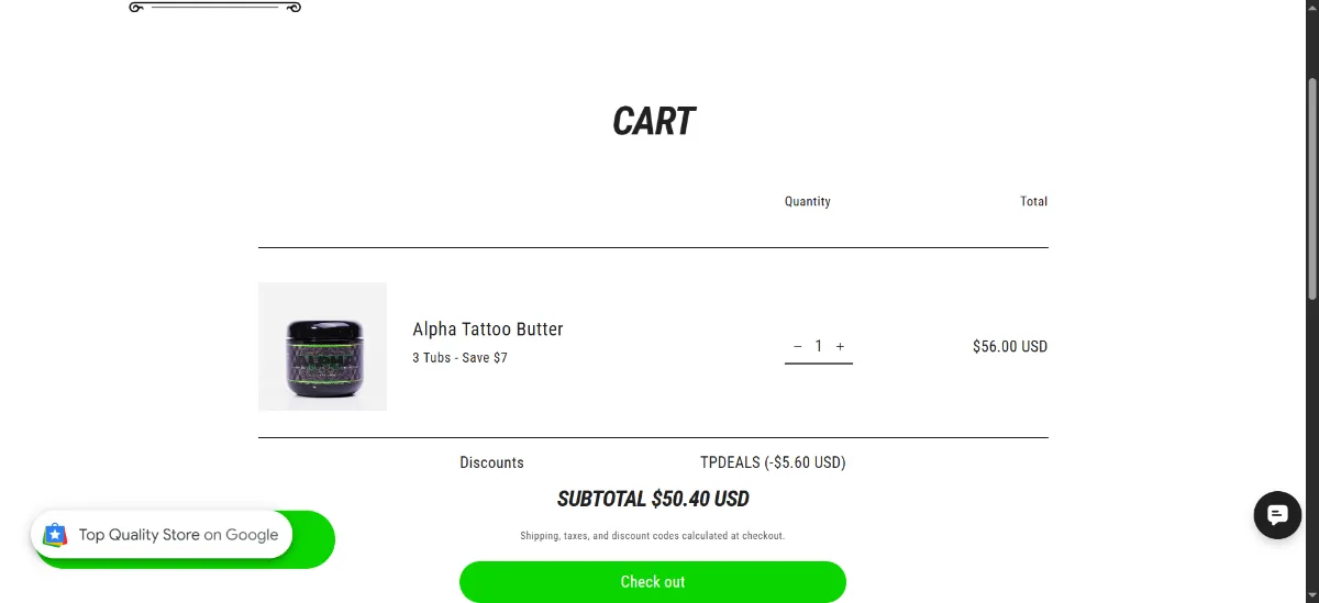 Step 2: Open your cart