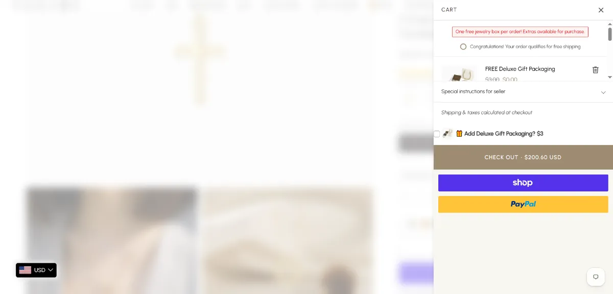Step 2: Open your cart
