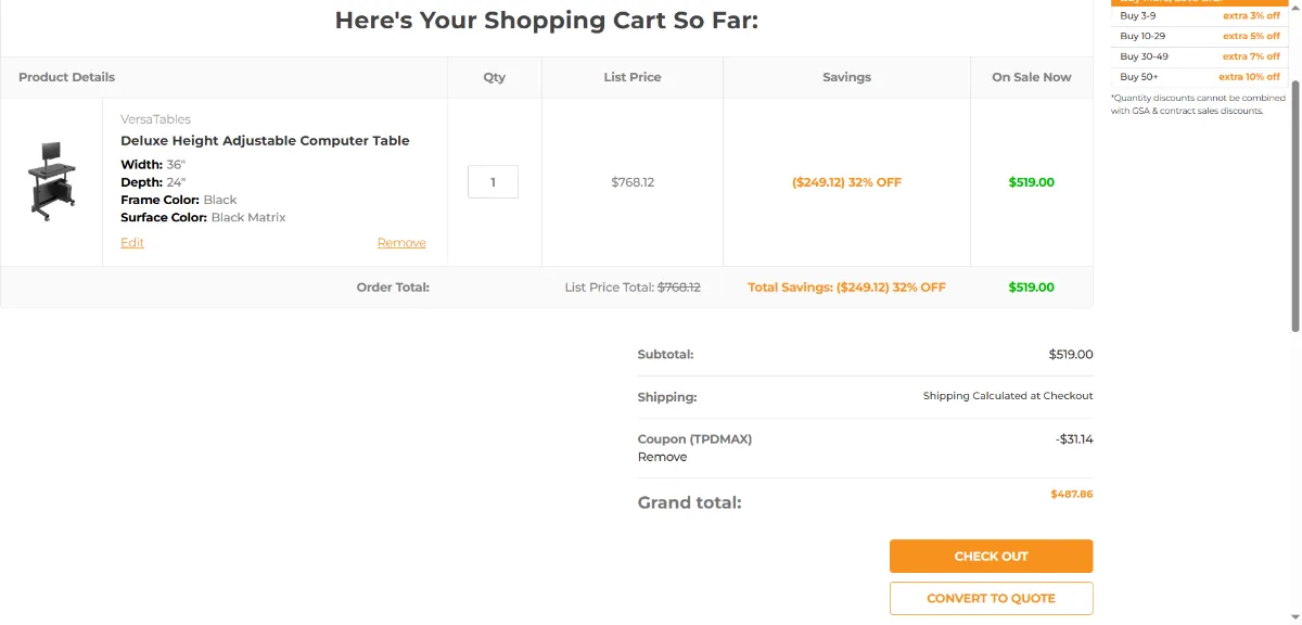 Step 2: Open your cart