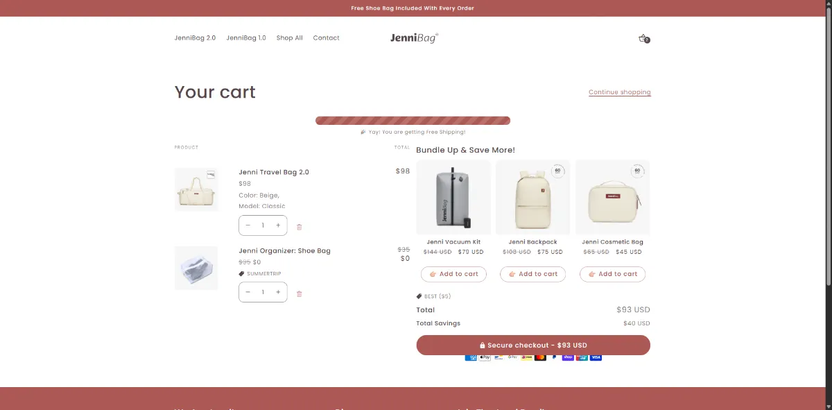 Step 2: Open your cart