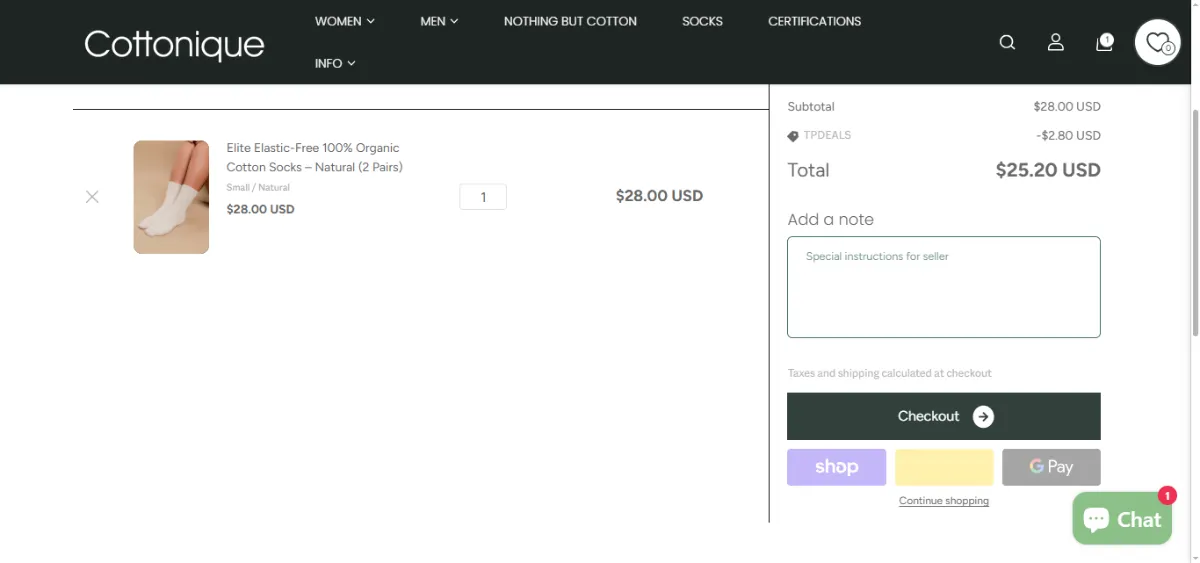 Step 2: Open your cart