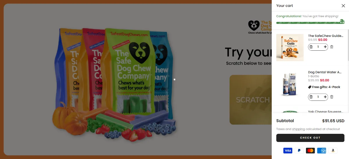 Step 2: Open your cart