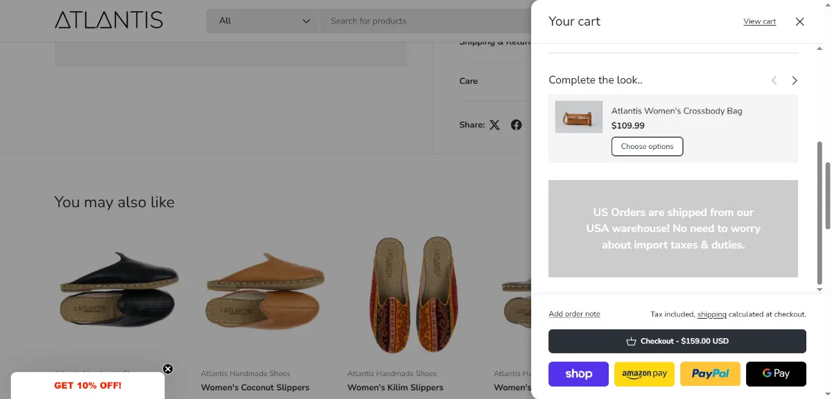Step 2: Open your cart