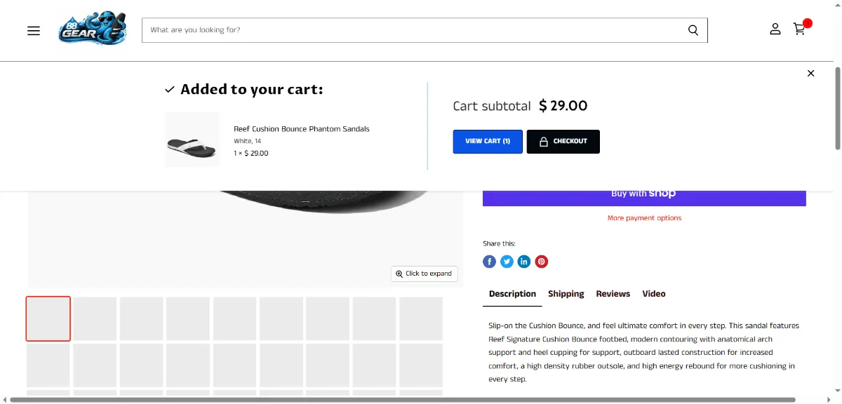 Step 2: Open your cart