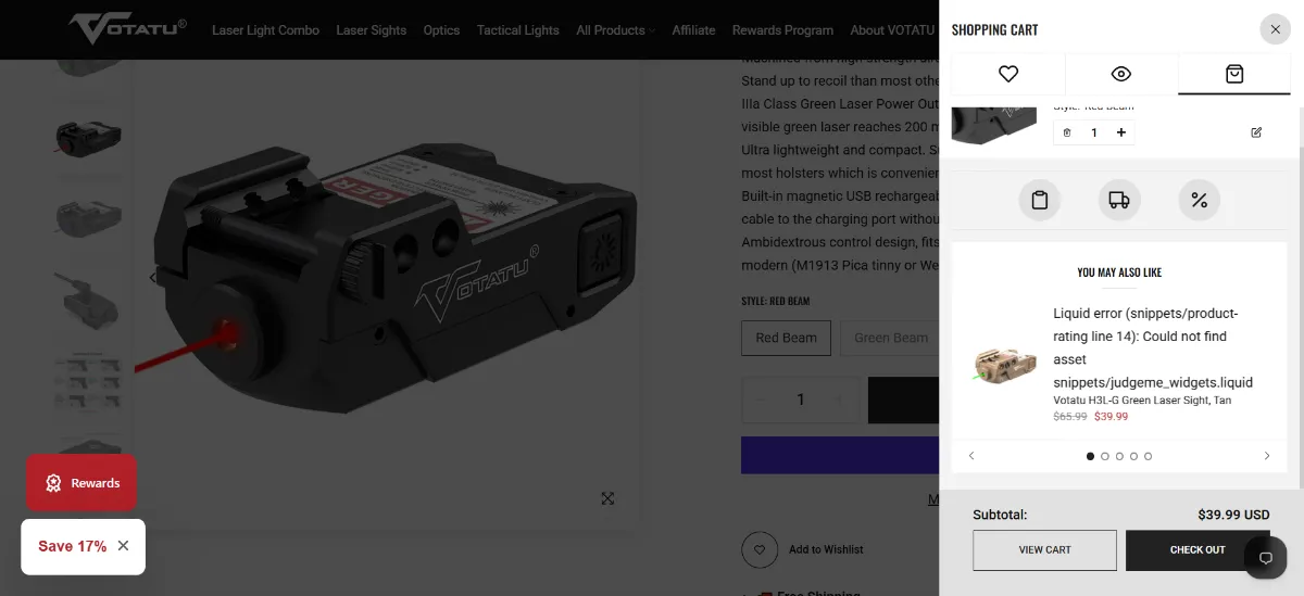 Step 2: Open your cart
