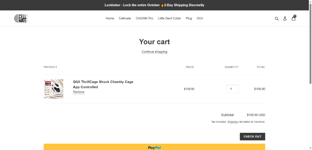Step 2: Open your cart
