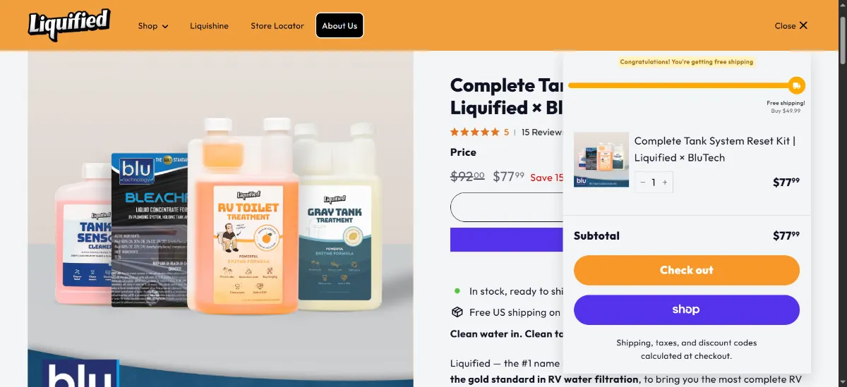 Step 2: Open your cart