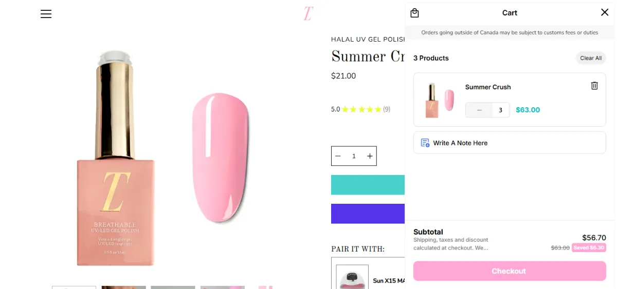 Step 2: Open your cart