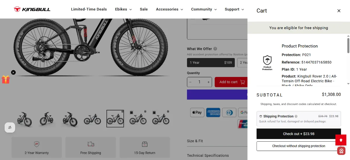 Step 2: Open your cart