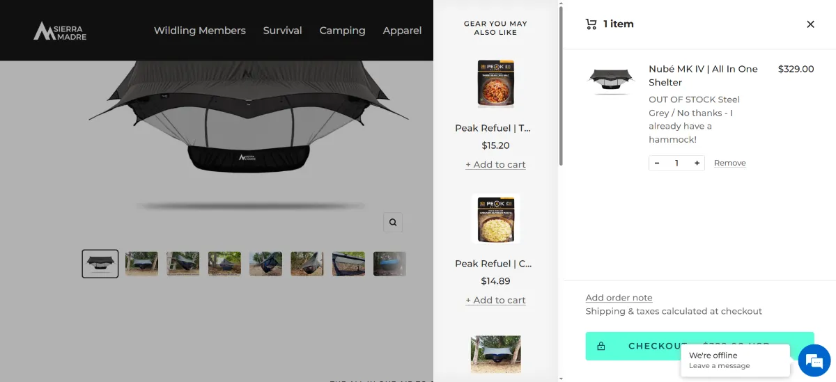 Step 2: Open your cart