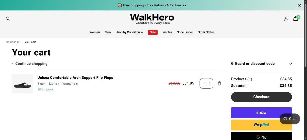 Step 2: Open your cart