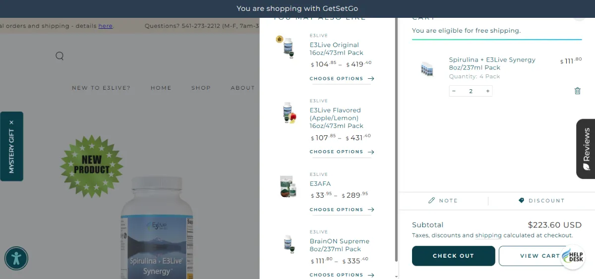 Step 2: Open your cart