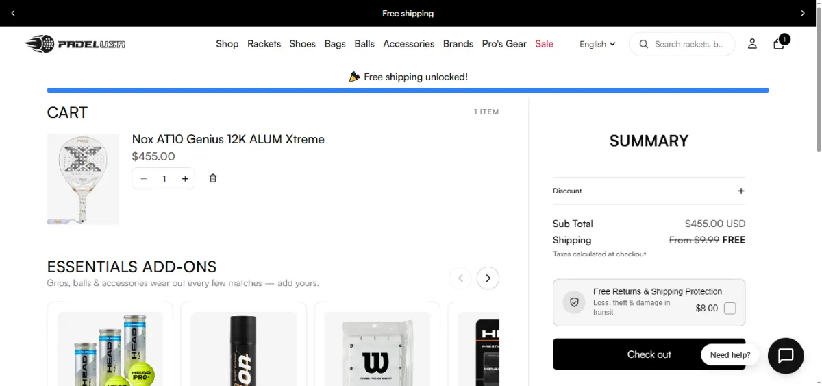 Step 2: Open your cart