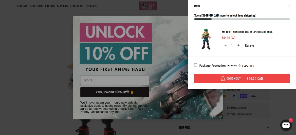 Step 2: Open your cart