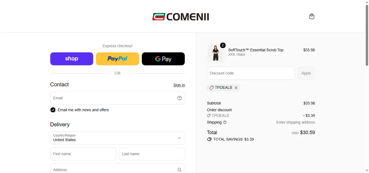 Step 3: Enter TPDEALS at checkout