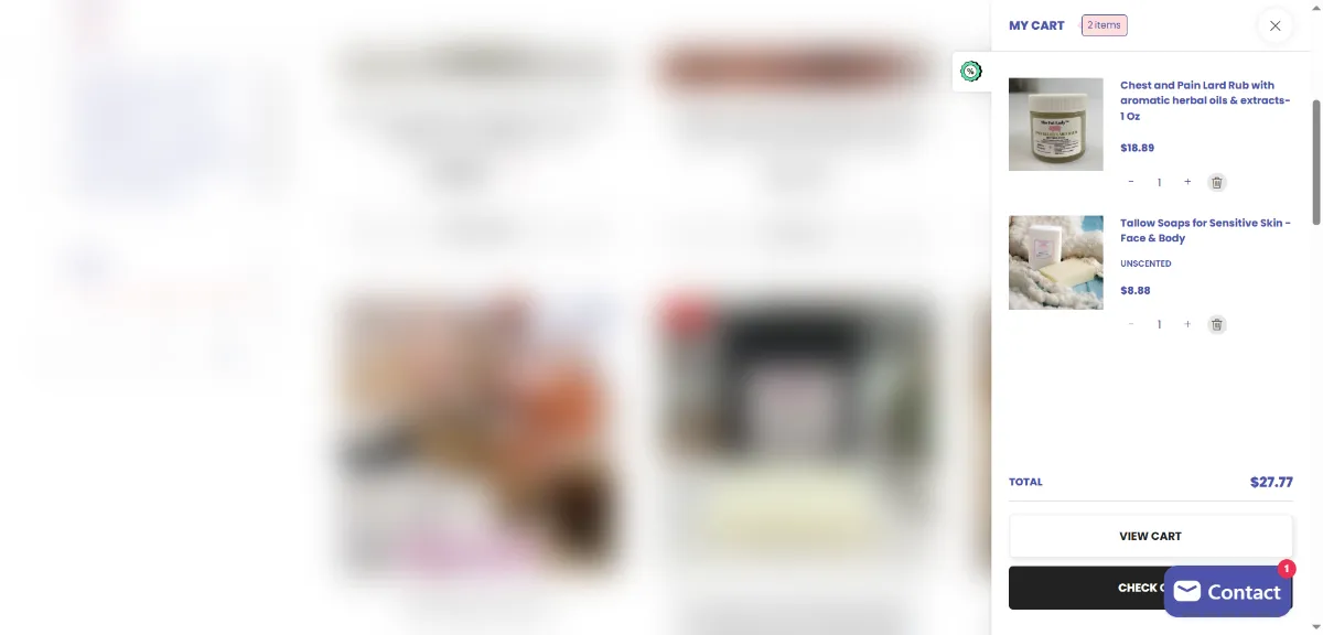 Step 2: Open your cart