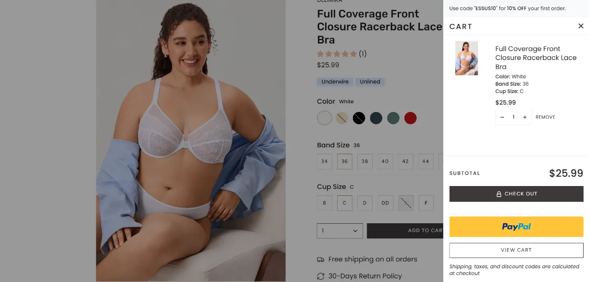 Step 2: Open your cart