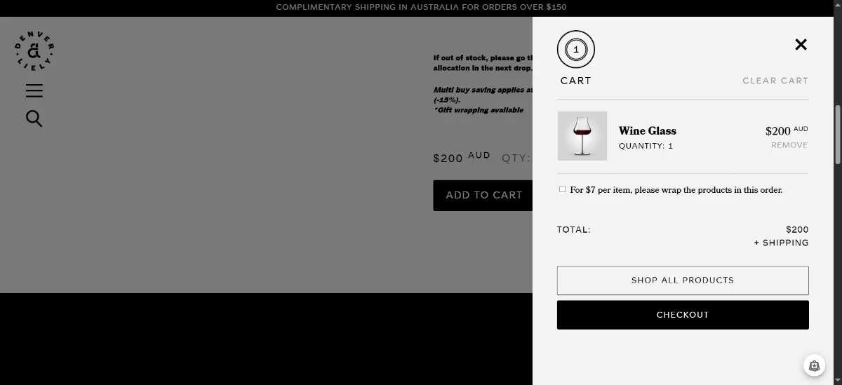 Step 2: Open your cart