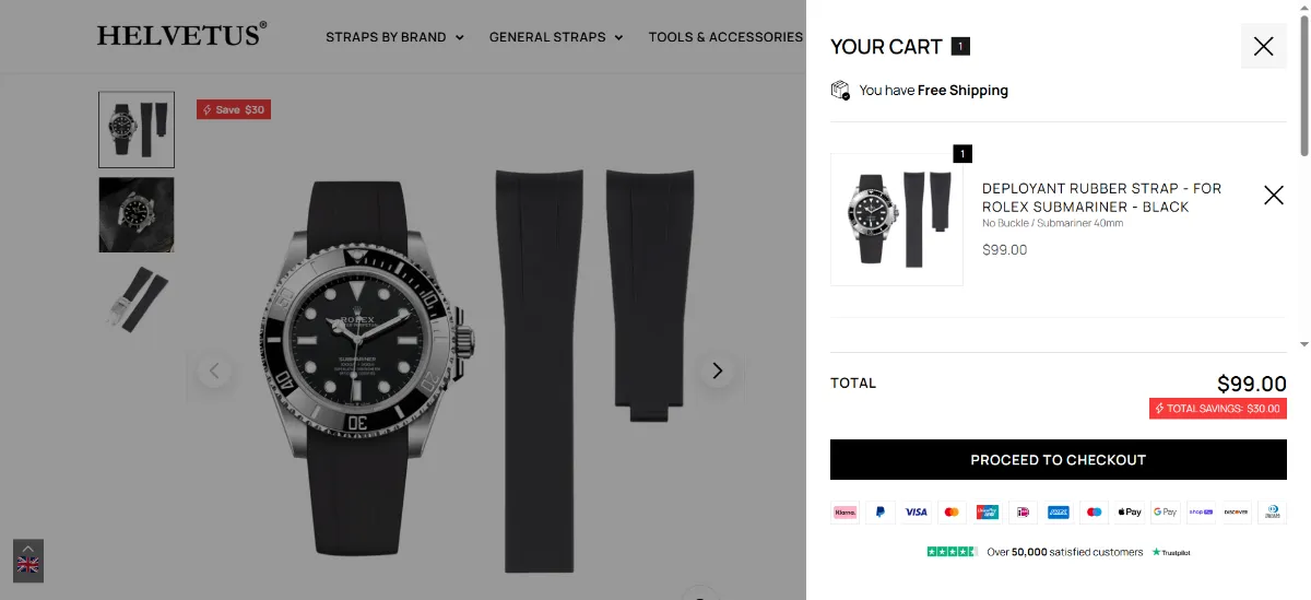 Step 2: Open your cart