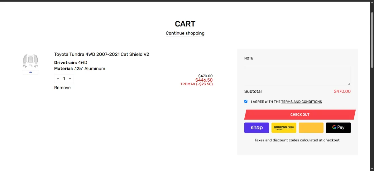 Step 2: Open your cart
